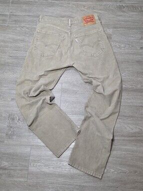 505 Levis Tan  Corduroy Jeans Mens Size 32 X 30.5 Stretch